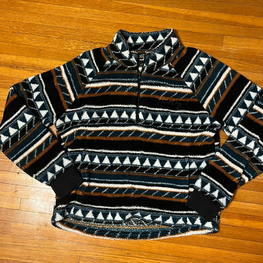 Fuzzy quarter zip